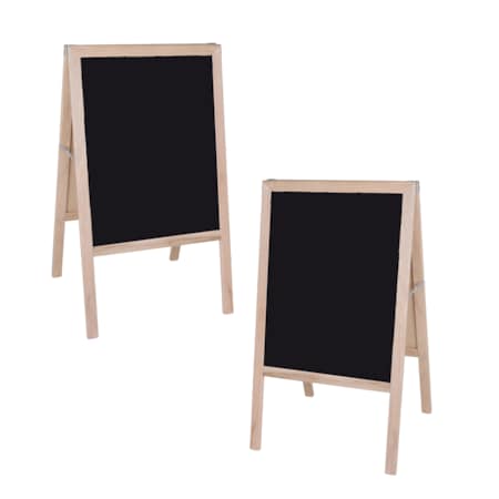 Crestline Products Marquee Easel (Natural Hardwood) Black Dry-Erase Board 31300